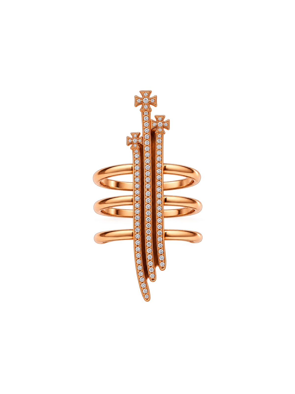 Nymora Triple Logo Ring