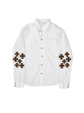 Nymora Leopard Logo Button-Down Shirt